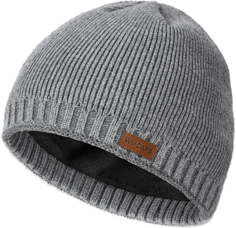 Wmcaps Winter Hats for Men Women, Fleece Lined Knit Beanie Warm Soft Stocking Cap for Cold Weather Outdoor - Image 1